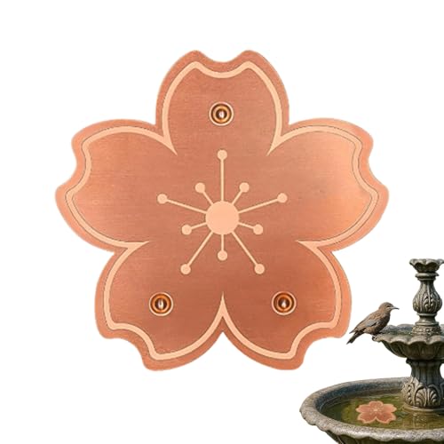 Krmoau Kupfer Vogelbad Scheibe - Kupfer Reiniger Mit Dreipunktstütze | Ganzjahres Futterplatz Reiniger für Garten Terrasse Außenbereich Krmoau Kupfer Vogelbad Scheibe - Kupfer Reiniger Mit Dreipunktstütze | Ganzjahres Futterplatz Reiniger für Garten Terrasse Außenbereich von Krmoau