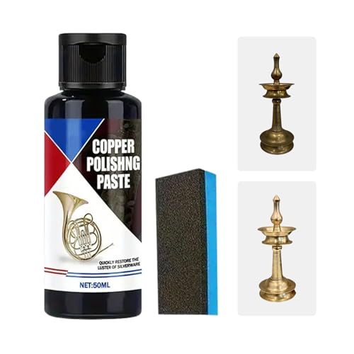 Krmoau Messingpolitur, 50ml Kratzfrei Reiniger Wiederhersteller Mit, Bronzereiniger Und Politur Für Aluminium, Chrom, Silberwaren, Uhren, Münzen, Herdgeräte Krmoau Messingpolitur, 50ml Kratzfrei Reiniger Wiederhersteller Mit, Bronzereiniger Und Politur Für Aluminium, Chrom, Silberwaren, Uhren, Münzen, Herdgeräte von Krmoau