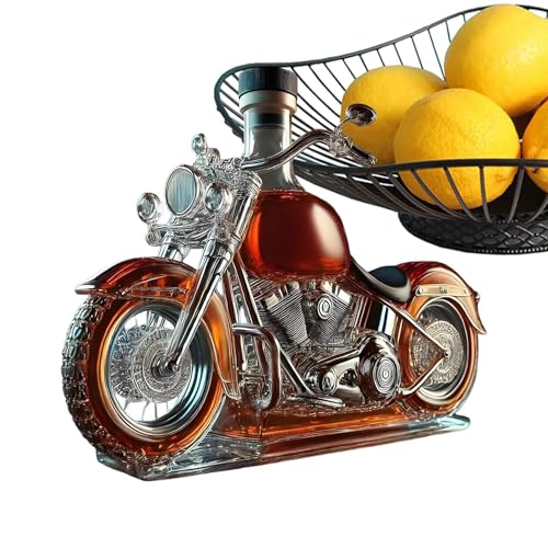 Krmoau Rotwein Dekanter Mit Ständer - Glas Karaffe Mit Motorrad-Design Belüfter Whisky Flasche | Originelle Getränkeflasche für Männer Väter Motorrad-Liebhaber Haushalt Küche Whisky Wodka Spirituosen Krmoau Rotwein Dekanter Mit Ständer - Glas Karaffe Mit Motorrad-Design Belüfter Whisky Flasche | Originelle Getränkeflasche für Männer Väter Motorrad-Liebhaber Haushalt Küche Whisky Wodka Spirituosen von Krmoau