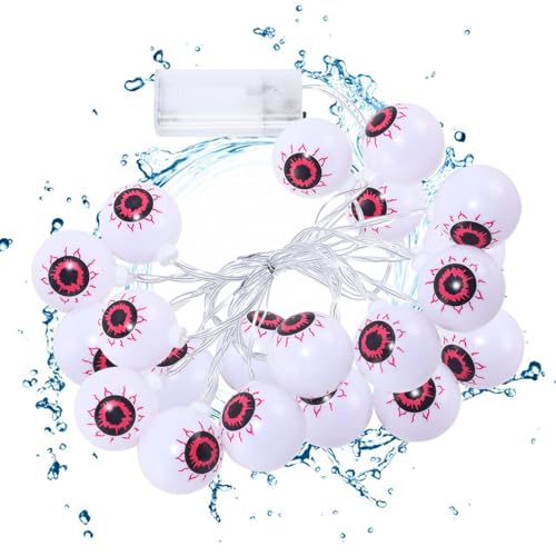 Krmoau Schaurige Augen Lichterkette | Dekorative Augen Lusterkette,wasserdichte Außenlichter Für Garten Fensterbank Terrasse Baum Innenbereich von Krmoau