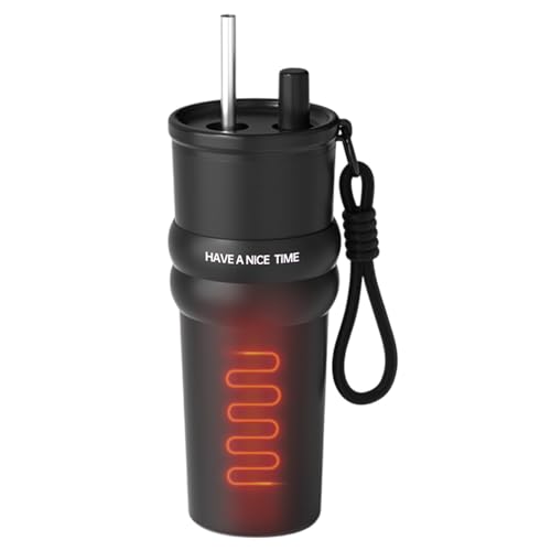 Krmoau Thermo Becher Für Kaffee Im Auto | 710ml Isolierbecher Mit Deckel Und Strohhalm,Heiß Und Kalt Isolierflasche Große Füllmenge Für Camping Sport Picknick Angeln Pendeln Reisen von Krmoau