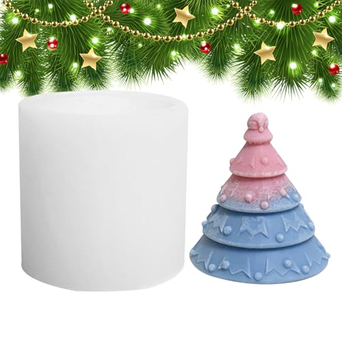 Krmoau Weihnachtsbaum Silikonform - Harz Gussform,Gipsformen Für Bastelarbeiten Partyzubehör Wohnzimmer Esstisch Deko Zentrumstisch Schmuck von Krmoau