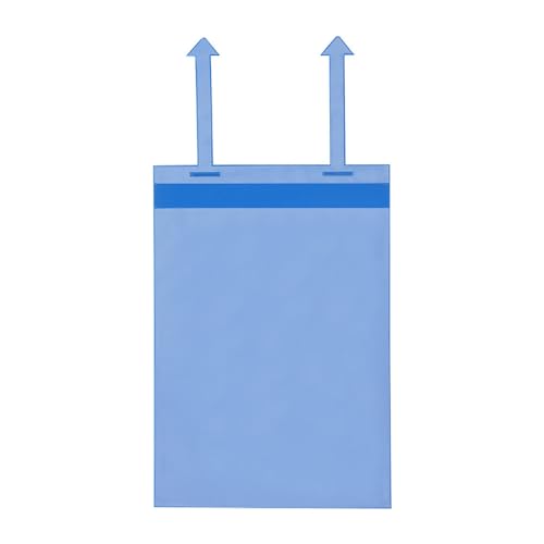 Gitterboxtaschen mit Laschen, A4 hoch, blau,Öffnung: Schmalseite, 25 Stück von Krog