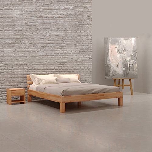 Krok Wood Massivholzbett Julia in Buche 100x200 cm von Krok Wood