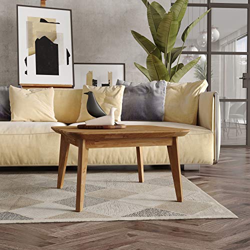 Krok Wood Couchtisch Paris aus Massivholz in Eiche 75 x 50 x 45 cm von Krok Wood