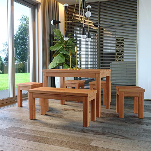 Krok Wood Esstisch Milano aus Massivholz in Buche (140x100x77 cm) von Krok Wood