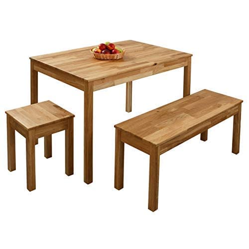 Krok Wood Esstisch Tomas aus Massivholz (Eiche, 110 x 75 x 75 cm) von Krok Wood