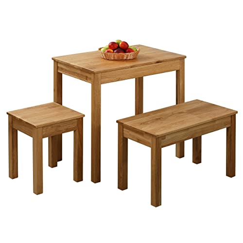 Krok Wood Esstisch Tomas aus Massivholz (Eiche, 70 x 50 x 75 cm) von Krok Wood