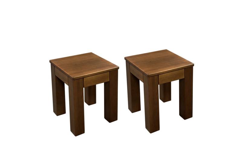 Krok Wood Hocker 2x Hocker Bonn aus Massivholz Buche 35x35x45 cm (farbig lackiert) von Krok Wood