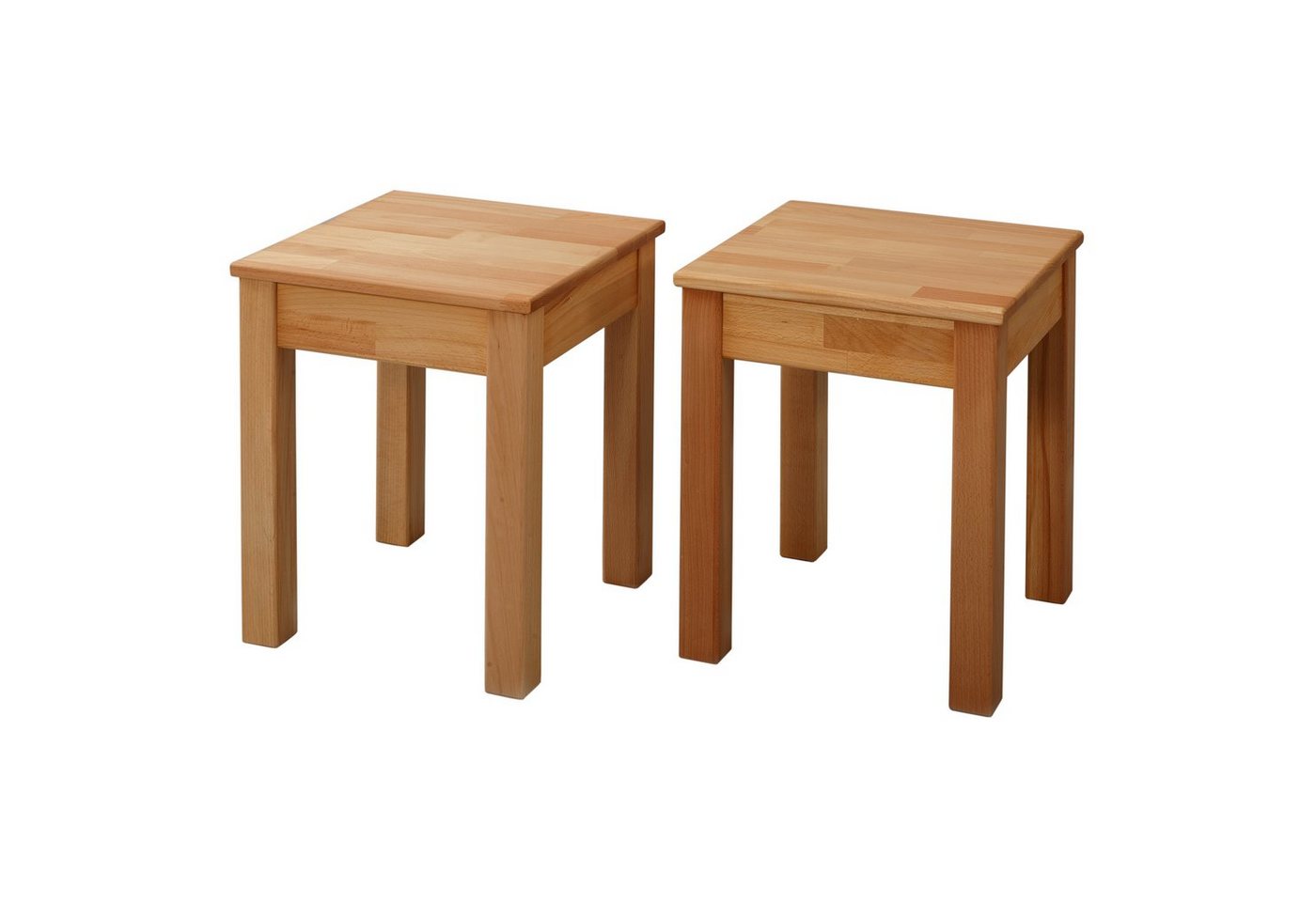 Krok Wood Hocker Krok Wood 2x Hocker Tomas aus Massivholz von Krok Wood