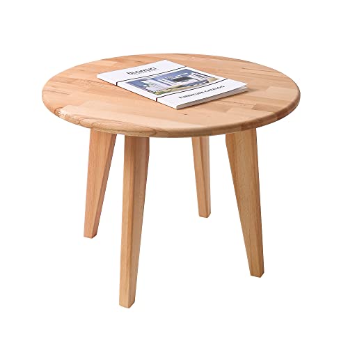 Krok Wood Runder Couchtisch Dresden aus Massivholz in Buche (60 x 60 x 46 cm) von Krok Wood