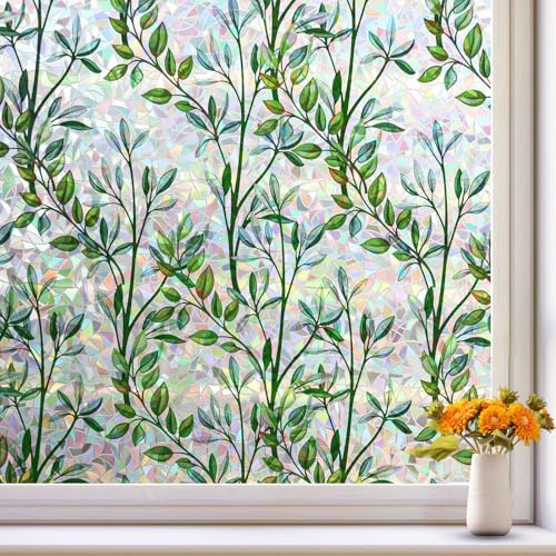 KROMAPOLIS Fensterfolie Blickdicht Fensterfolie Sichtschutz Fenster Folie Blickschutz Fenster Sichtschutzfolie Sichtschutzfolie Fenster Regenbogen Fensterfolien Mond UV Window Film Grüner - 44.5x200cm von Kromapolis