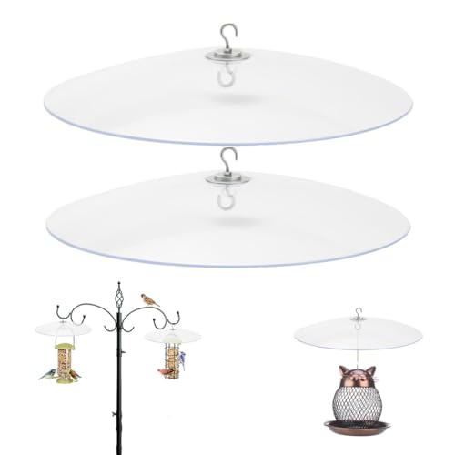 Klares Eichhörnchen-Baffle für Vogelfutterspender, 33 cm Schutzhülle, ideal für Gärten und Höfe, schützt vor Regen und Kleintieren von Kronabelle