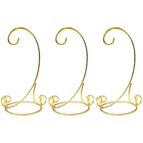 Kronabelle 3 Stück Chic Gold Metall Ornament Ständer, Elegantes Weinregal und Küchenhaken, Höhe von 19 cm von Kronabelle