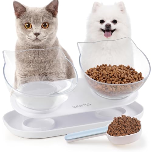 Kronabelle Futternäpfe aus Kunststoff mit Löffel-Set, geneigter Futterspender für Kätzchen und Hunde Kronabelle Futternäpfe aus Kunststoff mit Löffel-Set, geneigter Futterspender für Kätzchen und Hunde von Kronabelle