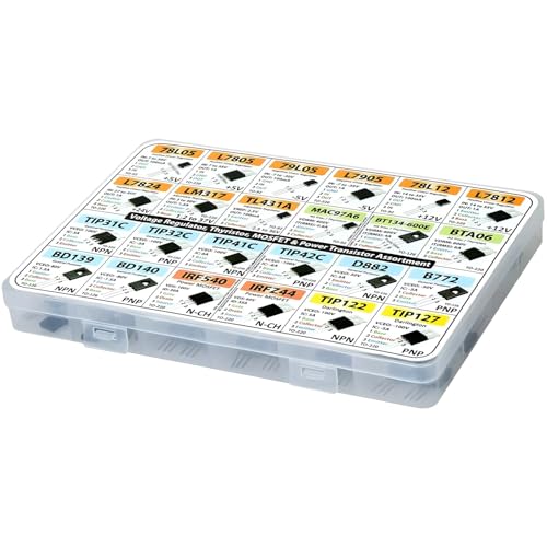 Kronabelle Mosfet Sortiment Transistor-Kit, 82 Stück, Spannungsregler und Pnp NPN Transistoren enthalten, Elektronikprojekte und Reparaturen Ideal, Aufbewahrungsbox Praktisch Kronabelle Mosfet Sortiment Transistor-Kit, 82 Stück, Spannungsregler und Pnp NPN Transistoren enthalten, Elektronikprojekte und Reparaturen Ideal, Aufbewahrungsbox Praktisch von Kronabelle