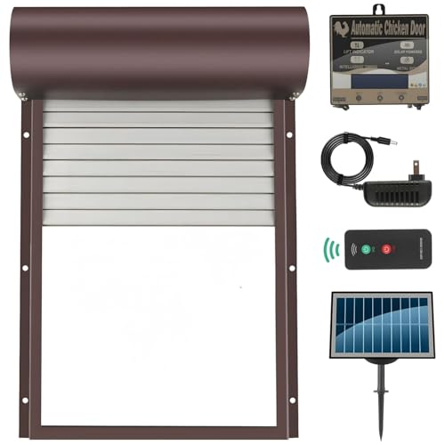 Kronabelle Pet Cage Door Solar Powered Automatic Chicken Coop Door Remote Control for Gänse Enten Chickens Dogs Cats, Simple Installation Kronabelle Pet Cage Door Solar Powered Automatic Chicken Coop Door Remote Control for Gänse Enten Chickens Dogs Cats, Simple Installation von Kronabelle