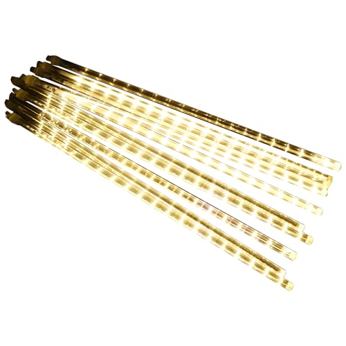 Kronabelle Solarbetriebene LED-Meteorlichter für den Außenbereich, 30 cm Stränge, PVC-Material, verschiedene Displays, mit FCC- und CE-Zertifizierung, ideal für Terrasse, Bar und Straßendekorationen von Kronabelle
