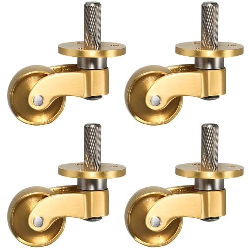 Rollen, Messing, Metall, Sofarollen, Kugellager, geräuschlos, Klavier und Möbel für Rollen, Schwenkgrad 360 Grad, strapazierfähig, Schraubenstücke, 4er-Set T4923 Rollen, Messing, Metall, Sofarollen, Kugellager, geräuschlos, Klavier und Möbel für Rollen, Schwenkgrad 360 Grad, strapazierfähig, Schraubenstücke, 4er-Set T4923 von Kronabelle