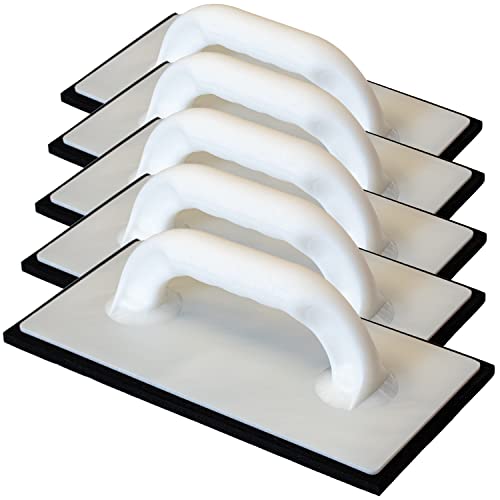 Kronen Hansa 5 X Reibfix-Fugbrett mit Zellgummi-Belag Schwarz für Fliesenleger und Maurer (Ausfugbrett Fugenbrett Reibebrett, Made in Germany, Stärke 10 mm, 140 mm x 280 mm) von KRONEN HANSA