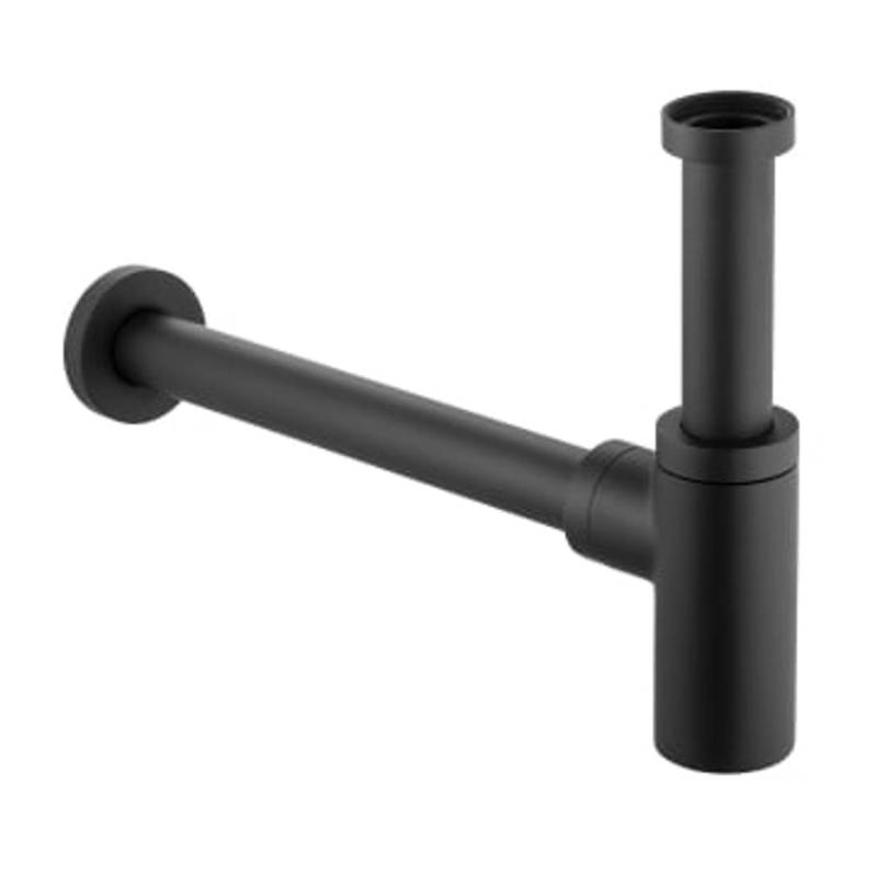 Kronenbach Design-Siphon rund Lima 2.0 Black Universalanschluss 1 1/4 Zoll in Schwarz Matt von Kronenbach