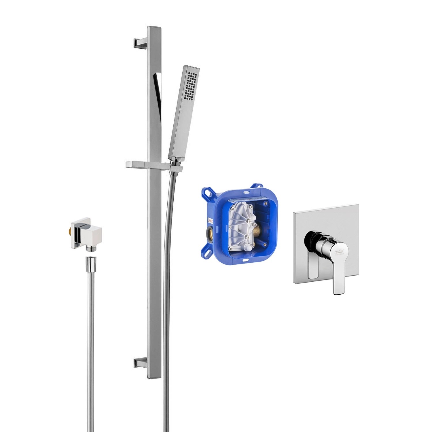 Kronenbach Duschsystem Unterputz mit Einhebelmischer eckig Neura 2.0 in Chrom Kronenbach Duschsystem Unterputz mit Einhebelmischer eckig Neura 2.0 in Chrom von Kronenbach