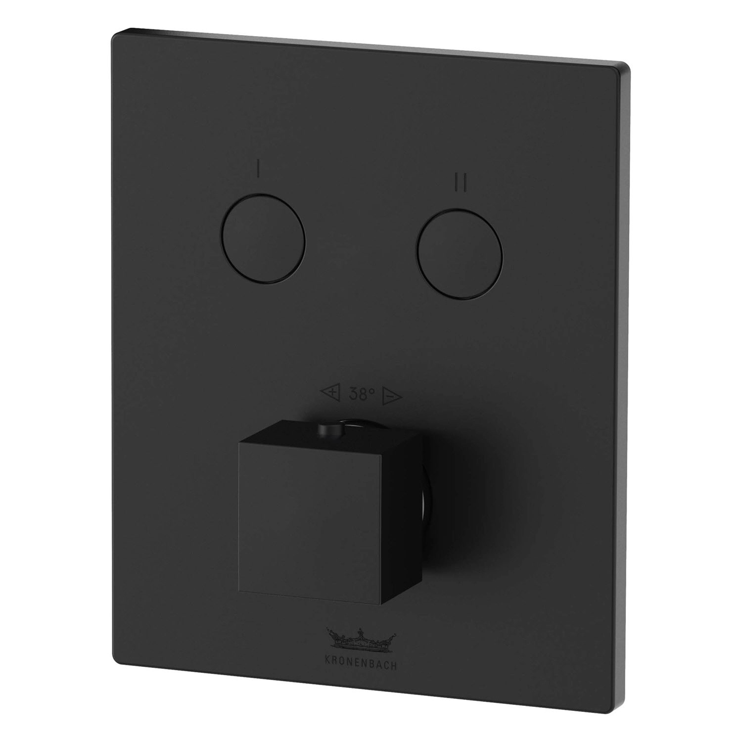 Kronenbach Thermostat Unterputz für 2 Verbraucher eckige Ausführung Smart Push in Schwarz Matt Kronenbach Thermostat Unterputz für 2 Verbraucher eckige Ausführung Smart Push in Schwarz Matt von Kronenbach