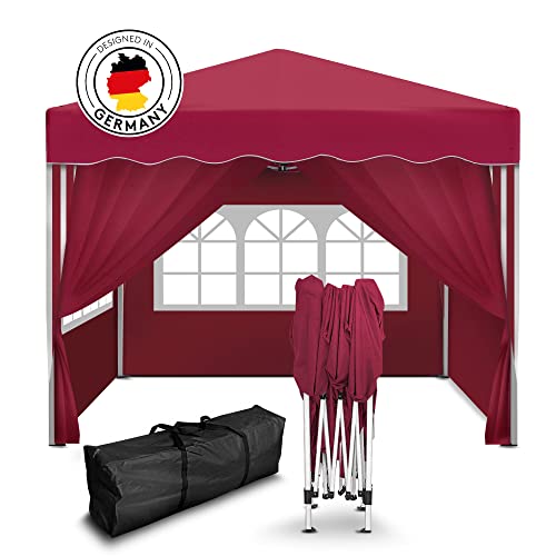 Kronenburg Faltpavillon wasserdicht Dachmaß 3 x 3 m UV Schutz 50+ Pavillon in Rot mit 4 Seitenteilen Kronenburg Faltpavillon wasserdicht Dachmaß 3 x 3 m UV Schutz 50+ Pavillon in Rot mit 4 Seitenteilen von Kronenburg