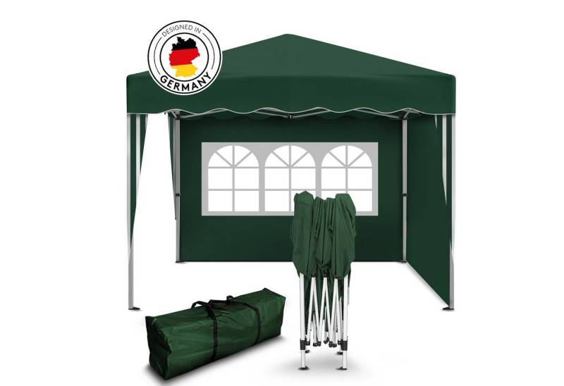 Kronenburg Faltpavillon 3x3 m wasserdicht - Gartenpavillon, Partyzelt stabil, UV-Schutz 50+, mit 2 Seitenteilen, Wetterfester Schutz, Leichter Aufbau, Inklusive Tragetasche & Zubehör von Kronenburg