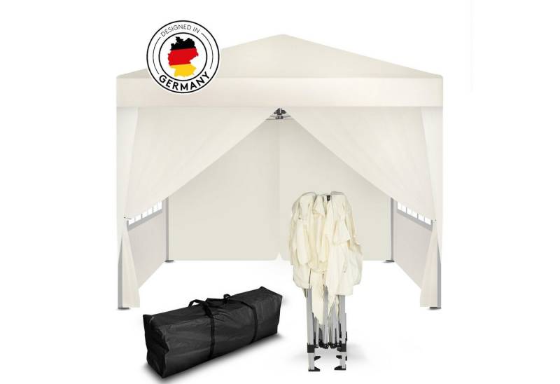 Kronenburg Faltpavillon 3x3 m wasserdicht - Gartenpavillon, Partyzelt stabil, UV-Schutz 50+, mit 4 Seitenteilen, Wetterfester Schutz, Leichter Aufbau, Inklusive Tragetasche & Zubehör Kronenburg Faltpavillon 3x3 m wasserdicht - Gartenpavillon, Partyzelt stabil, UV-Schutz 50+, mit 4 Seitenteilen, Wetterfester Schutz, Leichter Aufbau, Inklusive Tragetasche & Zubehör von Kronenburg