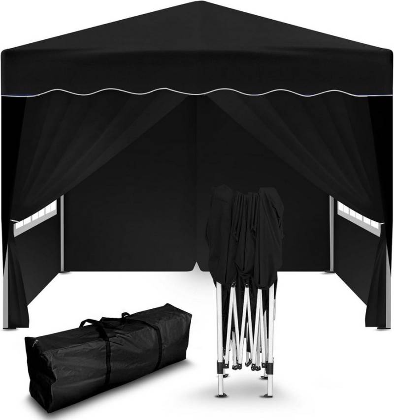 Kronenburg Faltpavillon 3x3 m wasserdicht - Gartenpavillon, Partyzelt stabil, UV-Schutz 50+, mit 4 Seitenteilen, Wetterfester Schutz, Leichter Aufbau, Inklusive Tragetasche & Zubehör von Kronenburg