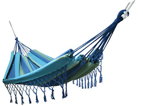 Kronenburg Mehrpersonenhängematte mit Fransen 220 x 160 cm - Belastbarkeit bis 300 kg - Indoor & Outdoor Hängematte Kronenburg Mehrpersonenhängematte mit Fransen 220 x 160 cm - Belastbarkeit bis 300 kg - Indoor & Outdoor Hängematte von Kronenburg