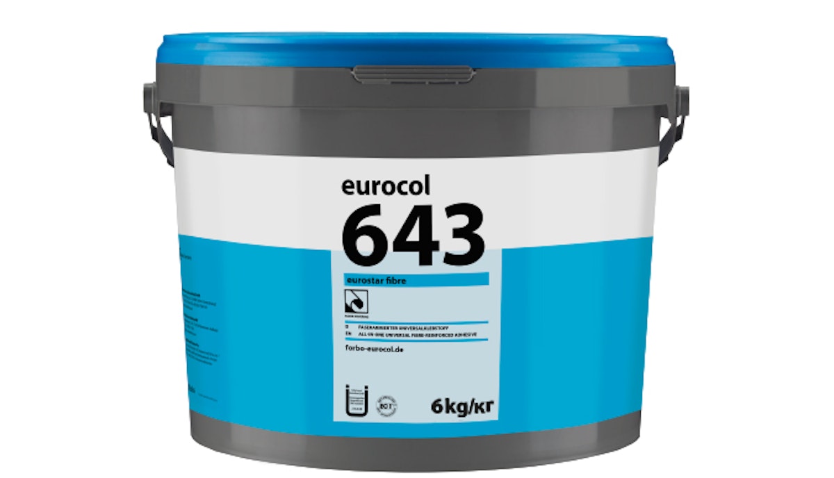 KLEBSTOFF 1 K Dispersionsklebstoff faserarmiert, wasser und lösemittelfrei EC1 Plus Eurostar Fibre 6 KG von Krongart