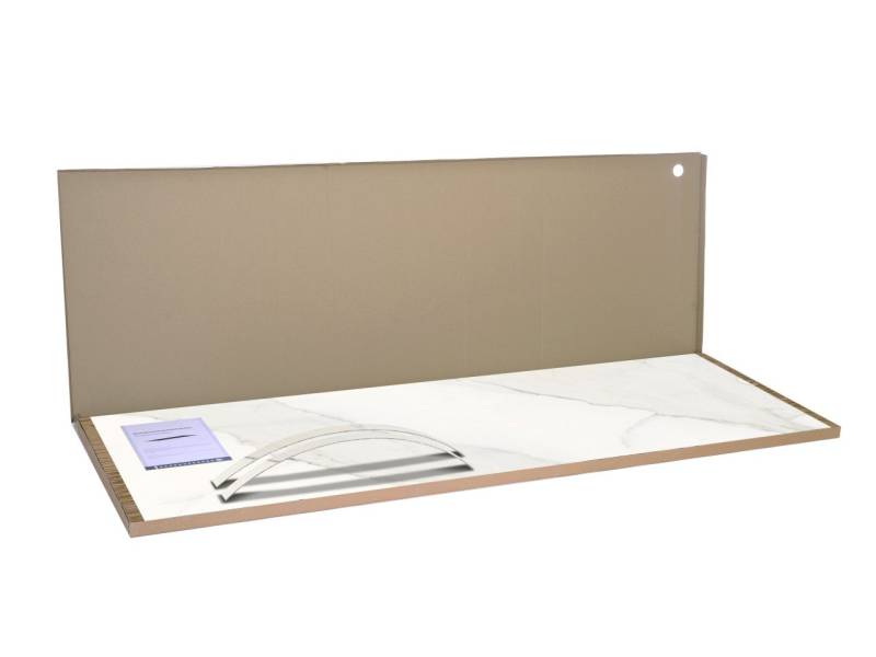 Kronoflooring Arbeitsplatte Calacatta Olympus 246 x 63,5 x 3,8 cm weiß von Krono Original