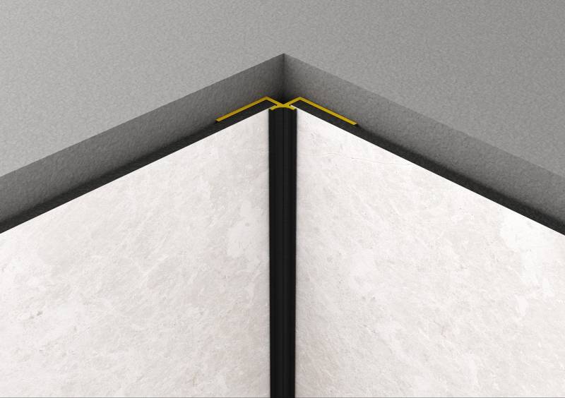 Rock the Wall Innenecke schwarz 280 x 2,5 x 2,5 cm von Krono Original