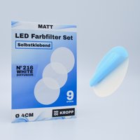 Kropp Selbstklebende Diffusorfolien Für Led Lampen, Kreiszuschnitt 4 cm, Milchglasfolie Schöne Optik Und Lichtstreuung, 9 Stück von KroppFolienGermany