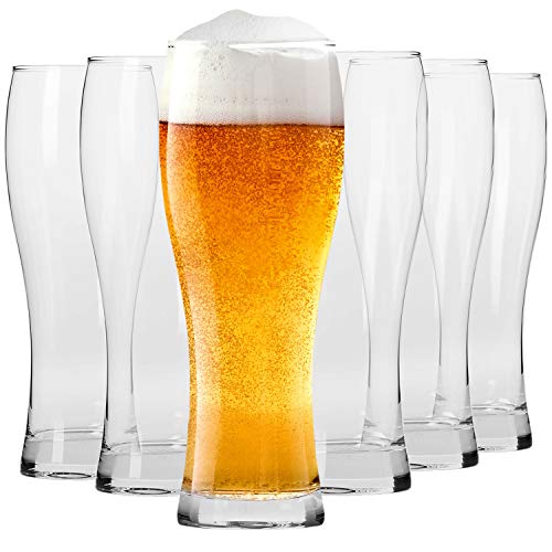 Krosno Hoch Weizengläser Biergläser 0,5 liter | Set von 6 | 500 ML | Chill Kollektion | Perfekt für Zuhause und Partys | Spülmaschinenfest von Krosno
