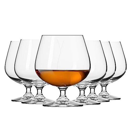 Krosno Schnapsgläser Cognac Schnaps | 6er-Set | 480 ML | Balance Kollektion | Perfekt für Zuhause, Restaurants und Partys | Spülmaschinen von Krosno