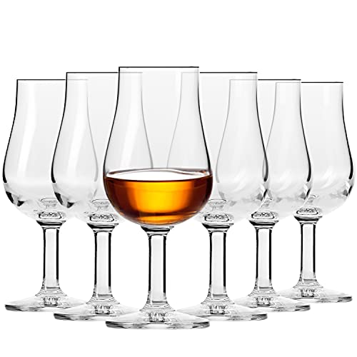 Krosno Whisky Verkostungs-gläser | Set von 6 | 100 ML | Epicure Kollektion | Perfekt für zu Hause, Restaurants und Partys | Spülmaschinenfest von Krosno