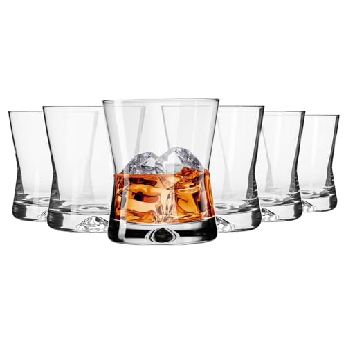 Krosno Whiskygläser | 6er-Set | 290 ML | X-line-Kollektion | Perfekt für Zuhause, Restaurants und Partys | Spülmaschinenfest von Krosno