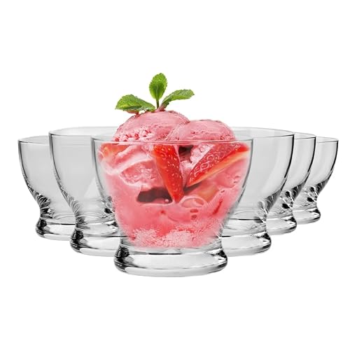 Krosno 6er-Set Eisbecher 290 ml | Dessertschale | Pure Kollektion | Ideal für Zuhause, Restaurants und Partys | Spülmaschinenfest von Krosno