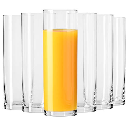 Krosno Getränke Glas Wassergläser | 6-teiliges Set | 200 ml | Pure Kollektion | Perfekt für Zuhause, Restaurants und für Partys und Veranstaltungen | Spülmaschinenfest von Krosno