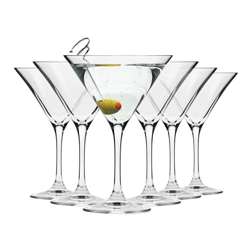 Krosno Martini-Gläser Cocktailgläser | Set von 6 | 150 ML | Elite Kollektion | Perfekt für Zuhause, Restaurants und Partys | Spülmaschinenfest von Krosno