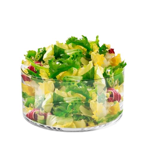 Krosno Salatschüssel Glamour | 24 CM | Handgefertigt | Crystalline Glas | Perfekt für Zuhause, Restaurants und für Partys und Veranstaltungen | Spülmaschinenfest | Bleifreies Glas | Kratzfest von Krosno