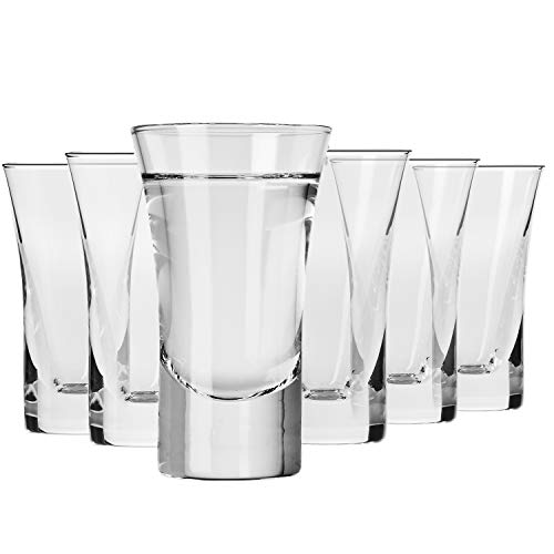 Krosno Schnapsgläser Shotgläser Vodka Glas | 6-teiliges Set | 45 ml | Shot Kollektion | Perfekt für Zuhause, Restaurants und für Partys und Veranstaltungen | Spülmaschinenfest von Krosno
