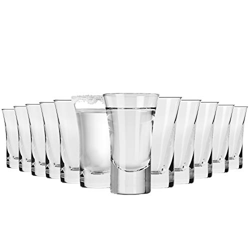 Krosno Schnapsgläser Shotgläser Vodka Glas | 12-teiliges Set | 45 ml | Shot Kollektion | Perfekt für Zuhause, Restaurants und für Partys und Veranstaltungen | Spülmaschinenfest von Krosno