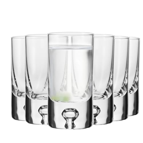 Krosno Vodka Glas | 30 ml | Lagrima Kollektion | Schnapsgläser| Modern | Perfekt für Zuhause, Restaurants und für Partys und Veranstaltungen | Spülmaschinenfest von Krosno