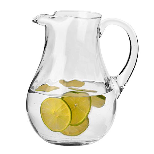 KROSNO Wasserkrug Glaskrug | 1600 ML | Romance Kollektion | für Wasser und Andere Kalte Getränke | Perfekt für zu Hause, Restaurants und Partys von Krosno