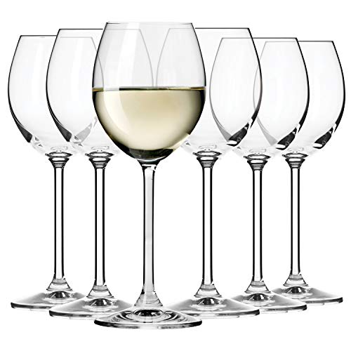 Krosno Weiß-Weinglas | Set von 6 | 250 ML | Venezia Kollektion | Perfekt für Zuhause, Restaurants und Partys | Spülmaschinenfest von Krosno