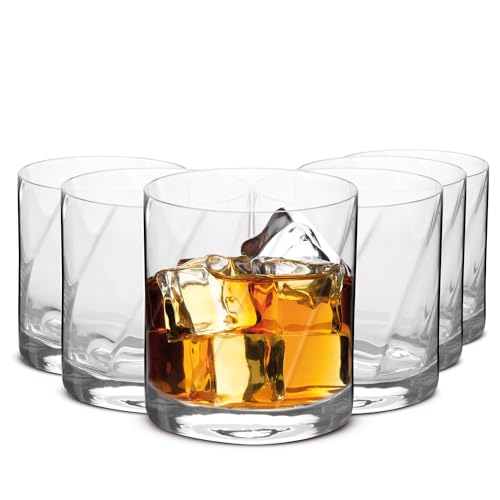 Krosno Whiskygläser Romance| set von 6 | 6 x 350 ML| Romance Kollektion | Handgemacht | Whisky Glaser | Modern | Perfekt für Zuhause, Restaurants und für Partys und Veranstaltungen von Krosno